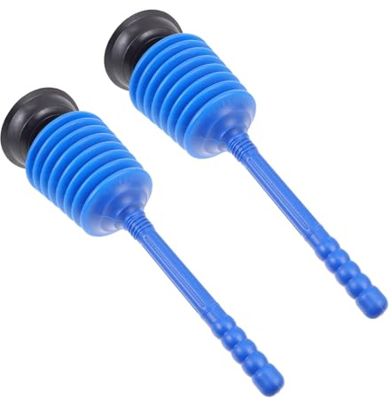 Ipetboom Lot de 2 Ventouses Manuelles pour Débouchage Canalisation, Polypropylène Solide, Bleu, pour Évier Cuisine et Toilettes, Outil Pratique pour Déboucher Vidange et Égouts en