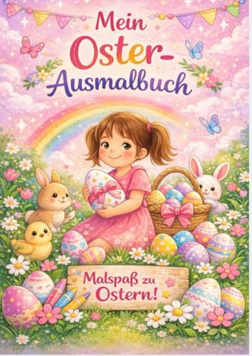 Osterausmalbuch mit schönen Sprüchen und tollen Ausmalbildern: Fröhliche Bilder und einfache wie auch begeisternde Leselernsprüche (Leselernsprüche und Ausmalbilder)