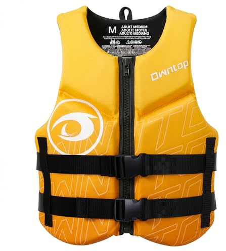 Owntop Gilet de Flottabilité Adulte en Néoprène | Gilet de Natation Léger et Pliable avec Taille Élastique à Double Boucle | Aide à la Flottabilité pour Kayak, Paddle, Pêche