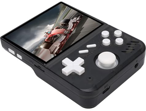 ZAICOLER Portable 3.5 Inch Handheld Game Console with 3D Joystick for Enhanced Gameplay Performance (Black Transparent)