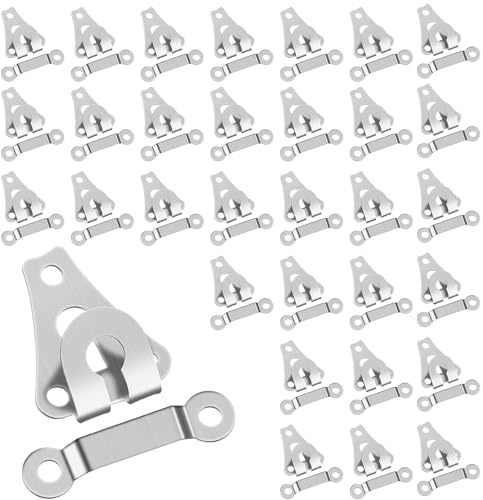 ENAESLOT 40 PCS Hook And Eye Fastenings For Clothes, Metal Trouser Fasteners Hook And Bar Sewing Closures For Trousers Skirts Dresses Waist Adjustment Clothing Repair Accessories