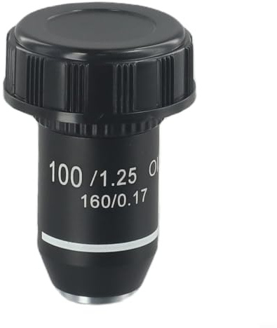 Lente acromática 20.2m m RMS del objetivo del microscopio para la ampliación 4X a 100X con la inmersión del aceite para la investigación biológica del laboratorio