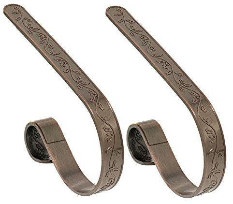 2 Stück Öl eingerieben Bronze Holly Weihnachtsstrumpf Kaminuhr Clips/Halter – nimmt die vollsten Strümpfe
