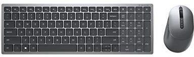 DELL KM7120W clavier Souris incluse RF sans fil + Bluetooth QWERTY US International Gris, Titane