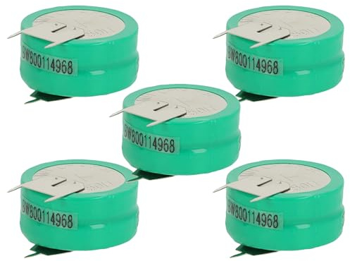 vhbw 5X NiMH Ersatz Knopfzellen-Akku Typ 2/V250H 3-Pins 250mAh 2,4V kompatibel mit Modellbau-Akkus, Solar-Leuchten UVM.