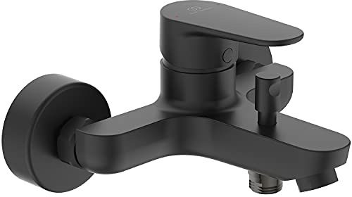 Ideal Standard BC500XG Cerafine O Badearmatur zur Wandmontage – Einhebel-Badearmatur Aufputz DN 15 Ausladung 155 mm in Silk Black (Schwarz matt)