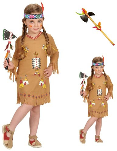 CARTOON VESTITO CARNEVALE + ACCESSORI INDIANA COSTUME ASCIA TRAVESTIMENTO (1/2 ANNI)