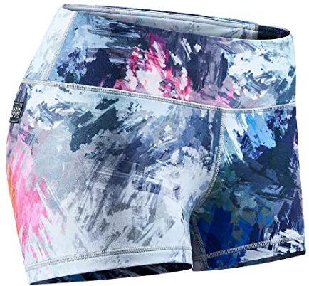 Damen Sportshorts aus Silikon, 7,6 cm / 12,7 cm, rutschsicher, für Sportler, Laufen, Workout, Active, Yoga, Volleyball, WOD Kompression, kurze Hose, 7,6 cm Eisbrecher, Mittel