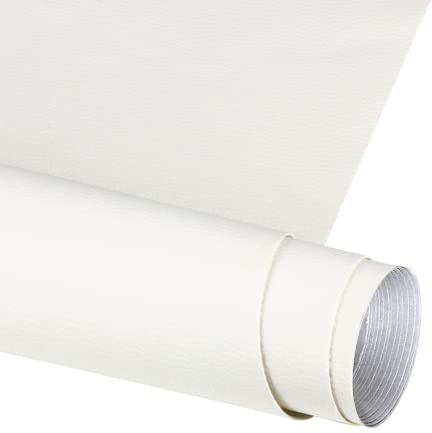 Leder Patch Selbstklebend 150 X 40 cm, Kunstleder Selbstklebende Lederflicken Selbstklebende, Leder Reparatur Set für Sofas, Autositze, Handtaschen, Jacken, Weiß