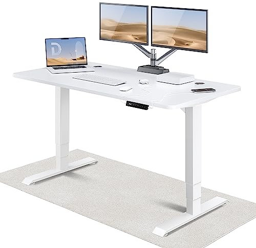 Desktronic HomePro Höhenverstellbarer Schreibtisch 160 × 80 cm – Elektrischer Schreibtisch Mit Zwei Elektrischen Motoren, Touchscreen-Steuerung und Integrierten USB-A- und USB-C-Ladeanschlüssen