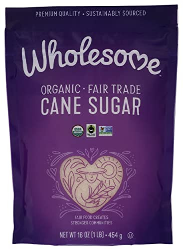 Wholesome Organic Cane Sugar, USDA Certified Organic, Fair Trade Certified, Gluten Free & Non-GMO, 16 Oz (Pack of 1)