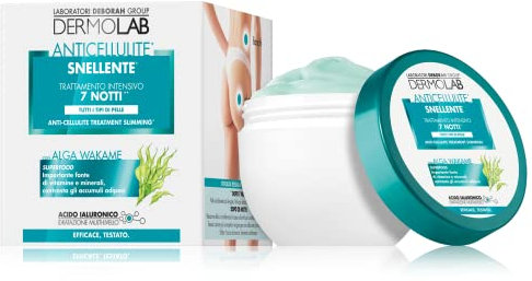 Dermolab - Crema Corpo Anticellulite, Trattamento Snellente Intensivo 7 Notti, Effetto Drenante e Levigante, con Caffeina, Riduce Accumuli Adiposi, Dona Tonicità, Dermatologicamente Testato, 200 ml