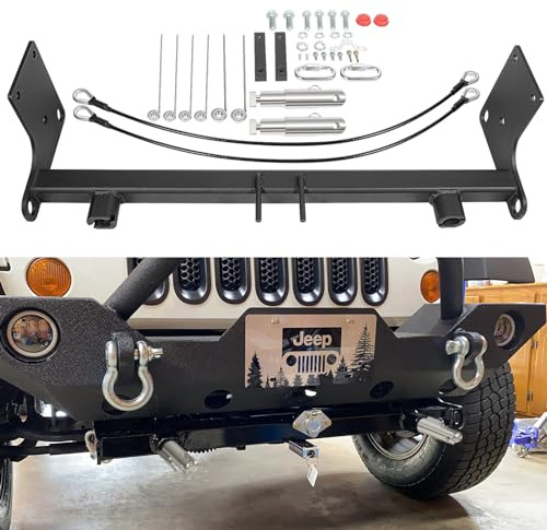 BX1126 Tow Bar Base Plate Tow Bar Bracket for 2007-2018 Jeep Wrangler JK JKU 2/4 Door All Models with Standard Bumper, Replace BX1126