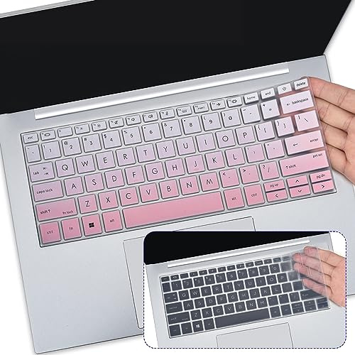 Tastaturschutz für HP EliteBook 830 835 840 845 1040 G9 G10 2024 2023 2022, 13,3 14 Zoll HP EliteBook Tastaturschutz (Nicht passend für 840 845 1040 G8 G7 G6, 2 Stück) G5 G5. 4 G3, allmählich rosa +
