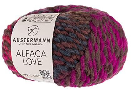 Alpacka Love – alpacka ullblandning med färggradient – löplängd ca. 60 m per 50 g ullnystan färg 05 – bär