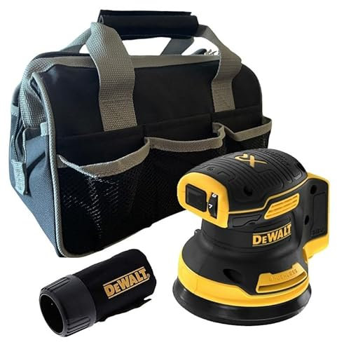 DEWALT DCW210N Brushless 18v XR Random Orbital Sander 125mm Dust Bag + Tool Bag