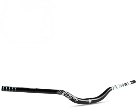 1 Pcs 50MM Rise Fahrrad Lenker Aluminiumlegierung Schwalbe Fahrrad Lenker 31,8 x 780mm Leichte Fahrrad Riser Lenker Langlebig Mountainbike Lenker M Form Fahrrad Lenker (Schwarz weiß)