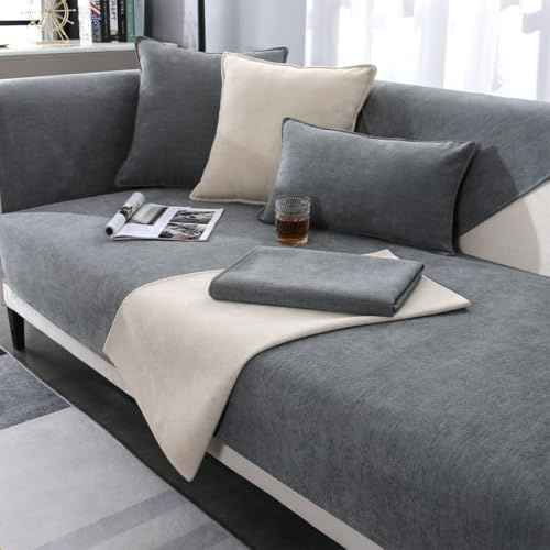 BohrenCL Sofa Überzug, Sofabezug, Sofadecken Für Sitzfläche, Sofaschoner rutschfest, Sofadecke, Sofaschutz Katze Hund, Sofaüberwurf, Couch Überzug U-Form L-Form für 1 2 3 4 Sitzer Sofa 70x180cm