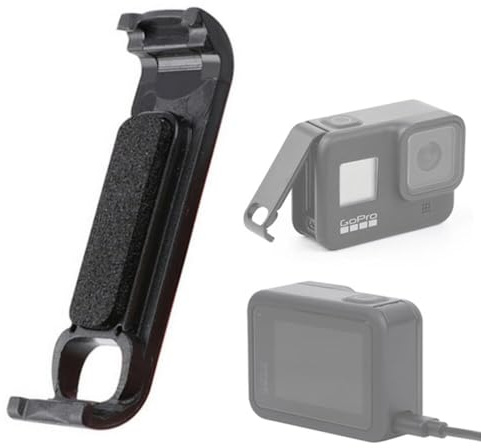 Byte av sidodörr batteriskydd för Gopro Hero 8, passera genom batteriskydd med typ-C laddningsport reparationsdel kameratillbehör lämplig för Gopro Hero 8 svart