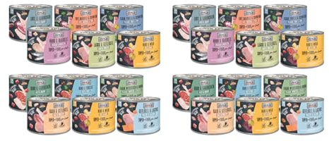 Mac's Cat Feinschmecker Katzenfutter 24x 200g | Garantierter 8 Sorten Mix | Auch als 6er oder 12er Erhältlich | Getreidefreies Nassfutter für Katzen