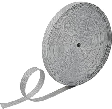 Focenat 50 Metri Cinghia per Tapparelle, Cintino per Tapparelle, Cinghia Tapparella Grigio, Larghezza 23mm, Resistente ai Raggi UV, Cintino Avvolgibili per Porte e Finestre