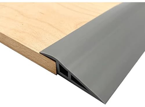 WXXSHGDW Vinyl-Türschwellenrampe, Bodenübergangsstreifen, Selbstklebender Teppichkantenstreifen, Schwellenrampen für Türöffnungen, für Kehrroboter und Rollstühle(Gray,100 * 7 * 1.8cm)