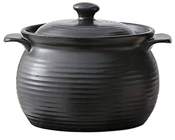 Zuppiera, pentola in ceramica for servire la zuppa, casseruola con coperchio, pentola in ceramica fusa, pentola in argilla for cucinare, pentole in terracotta: migliora nutrizione, salute e risparmio
