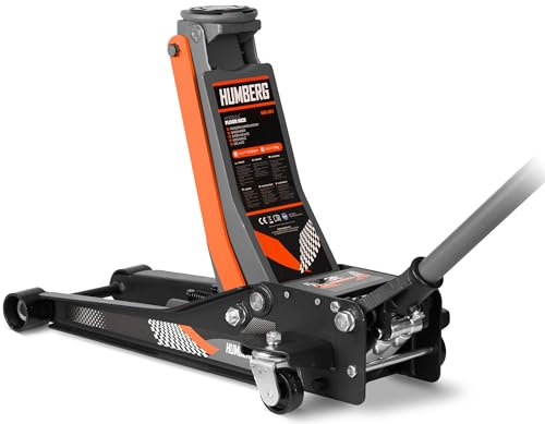 Humberg Wagenheber Hydraulischer Auto Heber 3 Tonnen 75 mm - 505 mm Mit 2 Gummiauflagen Und Sicherheitsventil Doppelkolben Niedrigprofil
