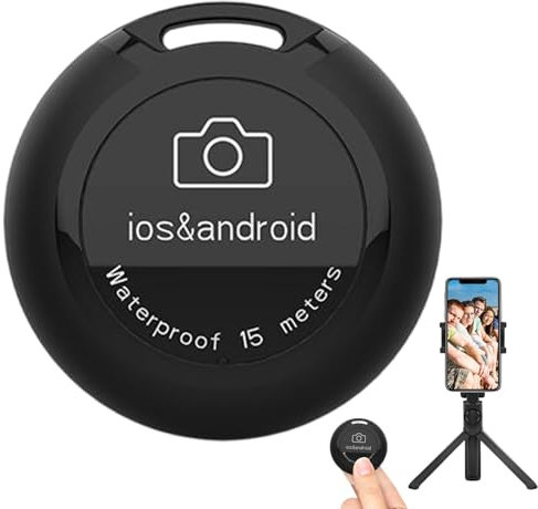 Télécommande à selfie étanche sans fil, déclencheur d'appareil photo, bouton cliqueur à selfie, commodité et efficacité améliorées, propriété étanche, 3,6 cm pour les amateurs de photographie