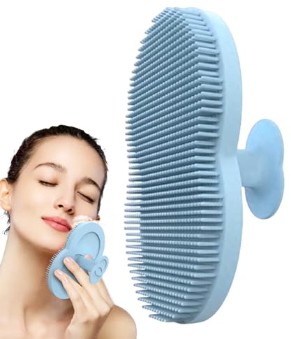 Silikon Gesichtsschrubber Multifunktionale tragbare Silikon | Körperbürste zum Duschen Massage-Körper-Peelingpad Tragbar Reinigung Für Frauen Und Männer Zuhause Badezimmer Hotel