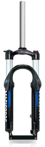 KANGXYSQ 20/24 Zoll Mountainbike Federgabel 1-1/8 Zoll Gerade Mechanische Gabel 100Mm Federweg QR 9 Mm Scheibenbremse Fahrrad Federgabel Manuelle Verriegelung(Black Blue,20inch)