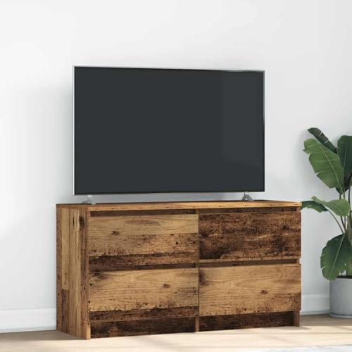 BOWEKAM Möbel, Unterhaltungszentren und TV-Ständer, TV-Schrank, Altes Holz, 100 x 35 x 54 cm, Holzwerkstoff