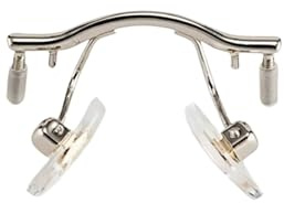 Genérico 1 almohadilla nasal for gafas - Soporte de puente de metal for monturas sin aro, repuesto for accesorios de reparación de gafas(Silver)