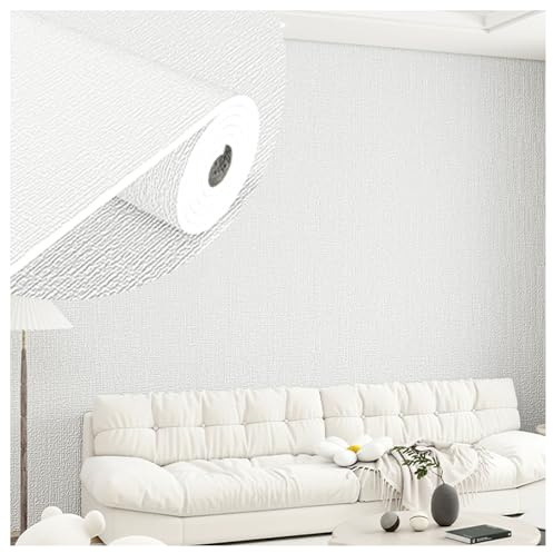 Rouleau Isolant Thermique Papier Peint - Adhésif Mural Revetement Imperméable/L'humidité, Autocollant Coussin Mural Antibruit Résistant pour D'intérieur Décoration(Blanc,50cmW*2.8mH)
