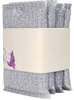 Paquete de 4 paños de cocina reutilizables de alambre que no rayan, esponjas absorbentes de cocina, trapos de larga duración para ollas, cuencos, sartenes, estufas, hogar, restaurante, suministros