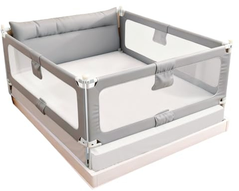 Youyijia Bettgitter für Kleinkinder, 3-in-1-Bettgitter Bettschutzgitter, Kinderbettgitter für Kinder, Babybettgitter, faltbar, Kindersicherheitsgitter für Kinderbetten, Fallschutzbett im Set