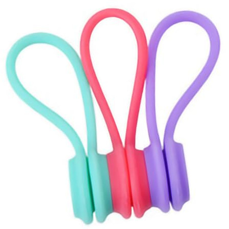 Generic Morsetto/supporto Portatile in Silicone per Avvolgicavo per Auricolari per Organizer per Casa e Ufficio, 3 Pezzi per la Gestione del Cavo, Compatibile con Telefoni, Tablet, Laptop, Desktop
