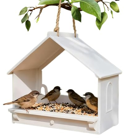 Futterautomat Für Fenster - Montierter Futter Und Wasserspender - Vogel Futterhaus - Für Außenbereich Gartenfenster Winterbalkon Aussichtsplattform Naturzaun