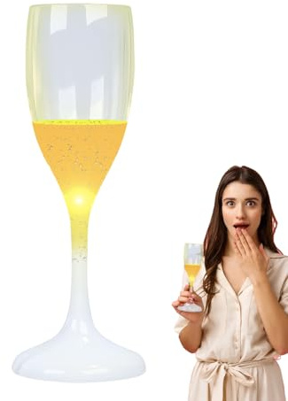 Qzdtue Flûtes à champagne, tasses lumineuses,Coupe à champagne lumineuse colorée de 120 ml - Flûtes à Champagne, verres à boire, verres activés par liquide pour anniversaire, noël, Halloween