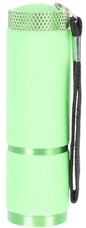BESTYASH Linterna UV Portátil 9 LED Verde para Secado Rápido de Esmalte de Uñas Luz de Identificación de Dinero Compacta y Ligera Lámpara Práctica de Aleación de Aluminio para Manicura