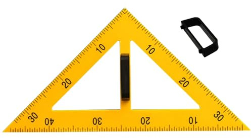 Goniometro magnetico – Strumento di misurazione geometrica per disegno matematico | PVC con righello triangolare a 60 gradi, goniometro magnetico per ingegnere scolastico e lavagna
