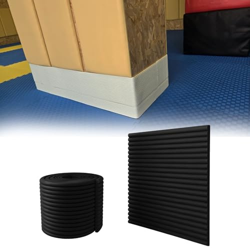 Mousse Protection Garage Coussin Anti-Collision pour Mur Souple 2 5 10 20 M de Longueur, Mousse de Protection d'angle Mural, Protections d'angle Anti-Choc(Black,W 60 CM L 2 M)