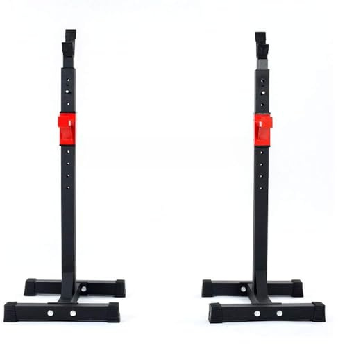 Robustes, abnehmbares Squat-Stand-Power-Rack für das Krafttraining im Fitnessstudio zu Hause, 40,2 x 18,1 x 16,1 Zoll, 2er-Pack, schwarzer Stahl