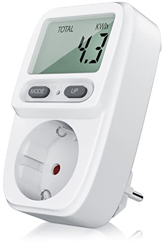 CSL - Energiekostenmessgerät Stromkostenmessgerät Stromverbrauchszähler - Standby Verbrauchsmessung ab 0,2W - effektive Kostenüberwachung - 3680W - integrierter erhöhter Berührungsschutz
