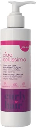 Ciao Bellissima Seiden-Tropfen ohne Nachspülung mit Avocadoöl und Kokosöl - Super entwirrend und feuchtigkeitsspendend für glatte, wellige, gelockte und Afro, 250 ml