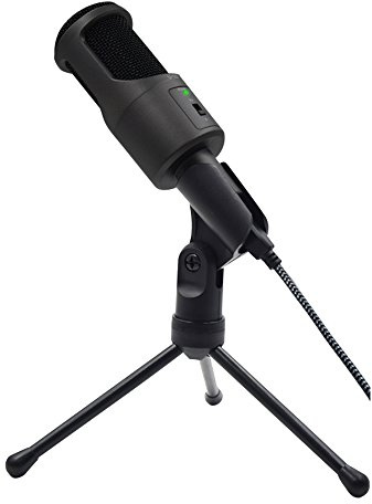 Woxter Mic Studio 50 – kondens och USB-mikrofon med justerbart stöd, svart
