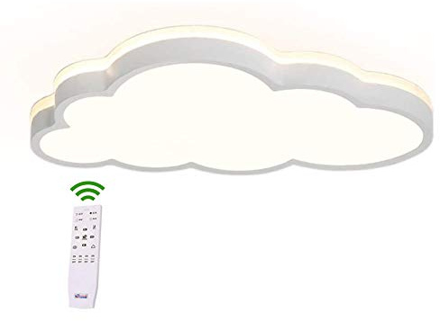 BEHWU LED Wolken Deckenleuchte, 360° Einstrahlung Decke, weißes Licht und dimmbar Optional für Jungen und Mädchen Schlafzimmer Deckenlampe Wandleuchte (50 * 5.7cm Weiß Stufenloses Dimmen)