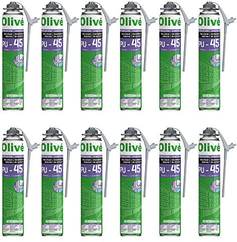 12 Schiume espansive poliuretano PRO 45 750 ml per pistola – Qualità professionale