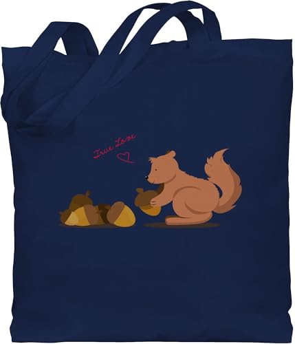Shirtracer - Baumwolltasche - Dschungel Deko Wildnis - Eichhörnchen True Love
