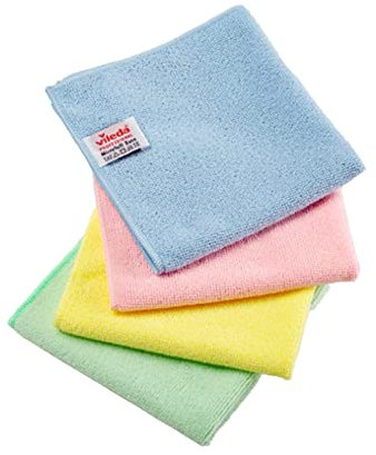 Vileda® - Paño de microfibra (5 unidades, 36 x 36 cm, 190 g/m², azul)